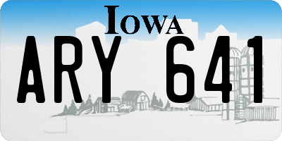 IA license plate ARY641