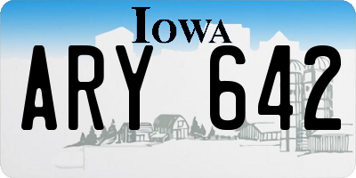 IA license plate ARY642