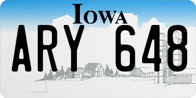 IA license plate ARY648
