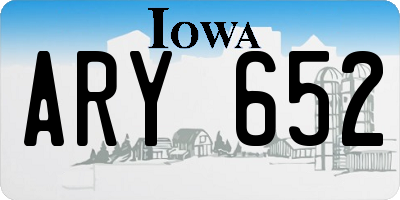 IA license plate ARY652
