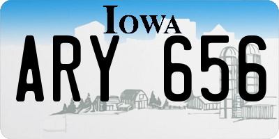 IA license plate ARY656