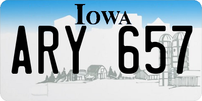 IA license plate ARY657