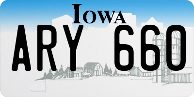 IA license plate ARY660