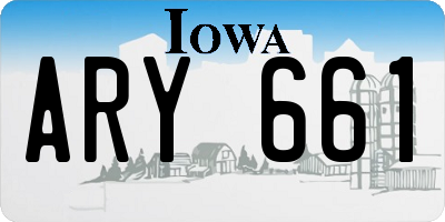 IA license plate ARY661
