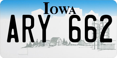 IA license plate ARY662