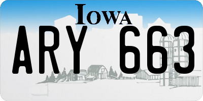 IA license plate ARY663