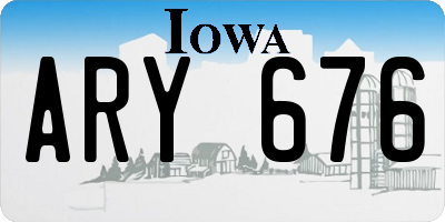 IA license plate ARY676