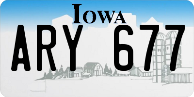 IA license plate ARY677