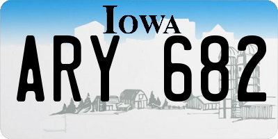 IA license plate ARY682