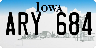 IA license plate ARY684