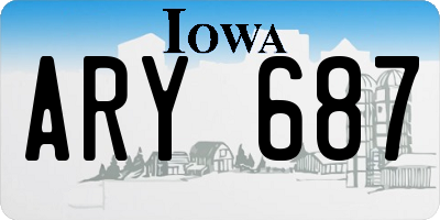 IA license plate ARY687