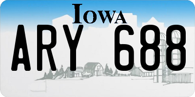 IA license plate ARY688