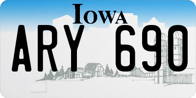 IA license plate ARY690