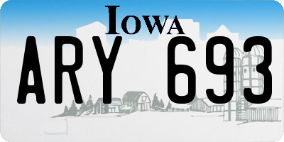 IA license plate ARY693