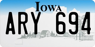 IA license plate ARY694