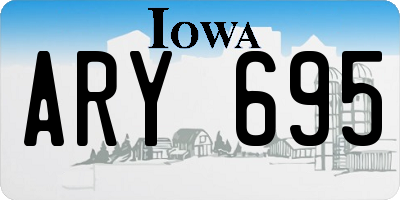 IA license plate ARY695