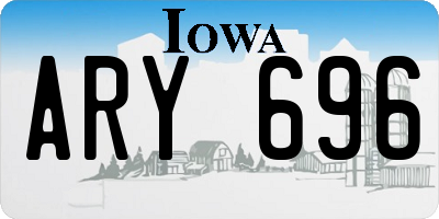 IA license plate ARY696