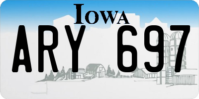 IA license plate ARY697