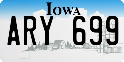 IA license plate ARY699