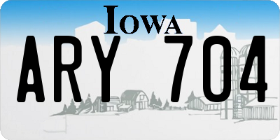 IA license plate ARY704