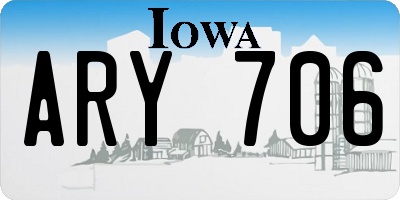 IA license plate ARY706