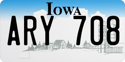 IA license plate ARY708