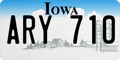 IA license plate ARY710