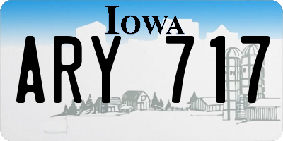 IA license plate ARY717