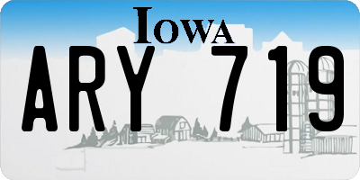 IA license plate ARY719