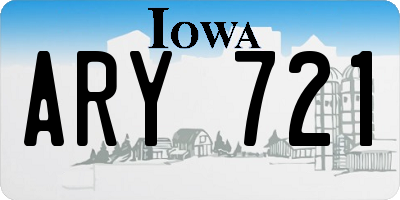 IA license plate ARY721