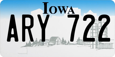 IA license plate ARY722
