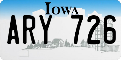 IA license plate ARY726
