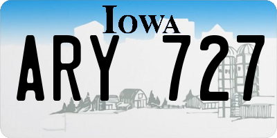 IA license plate ARY727