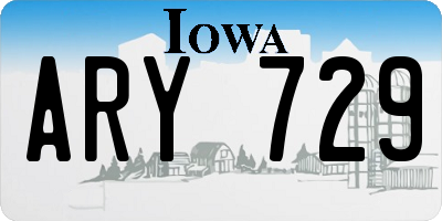 IA license plate ARY729