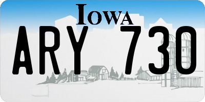 IA license plate ARY730