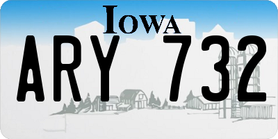 IA license plate ARY732