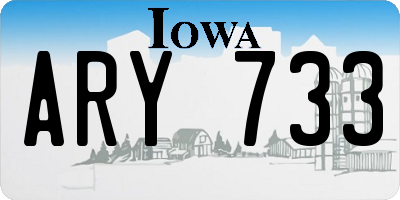 IA license plate ARY733