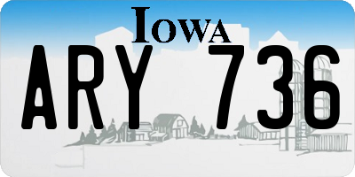 IA license plate ARY736