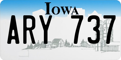 IA license plate ARY737