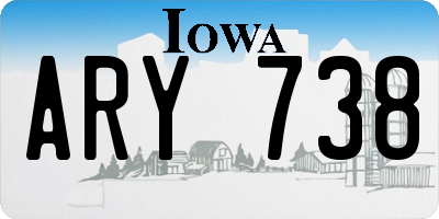 IA license plate ARY738