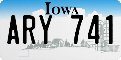 IA license plate ARY741