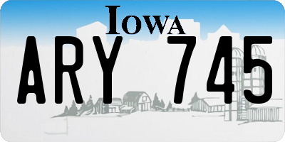 IA license plate ARY745