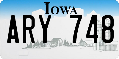 IA license plate ARY748