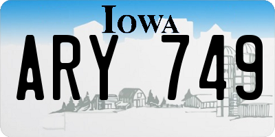 IA license plate ARY749