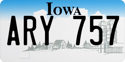 IA license plate ARY757