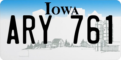 IA license plate ARY761