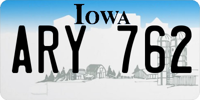 IA license plate ARY762