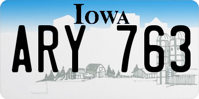 IA license plate ARY763