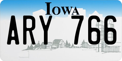 IA license plate ARY766