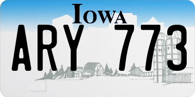 IA license plate ARY773